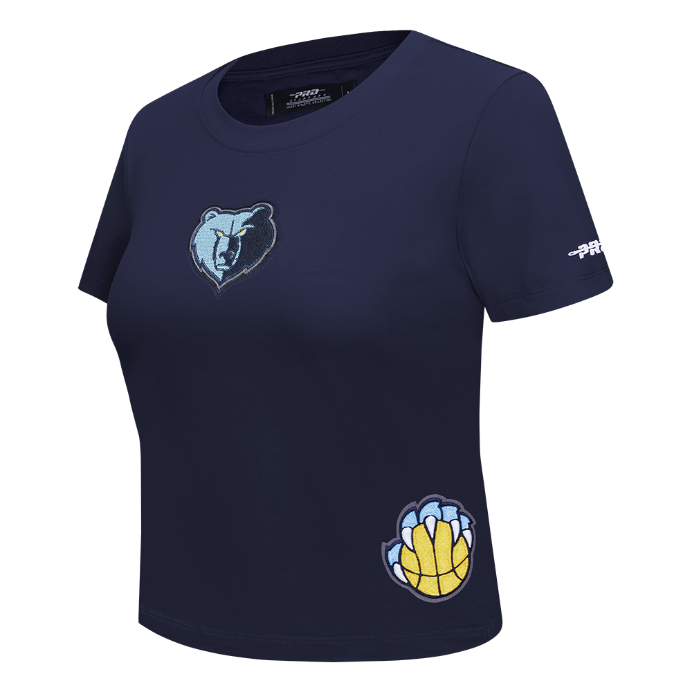 NBA MEMPHIS GRIZZLIES GAME DAY CLASSICS WOMEN'S SINGLE JERSEY BABY DOLL TEE (MIDNIGHT NAVY)