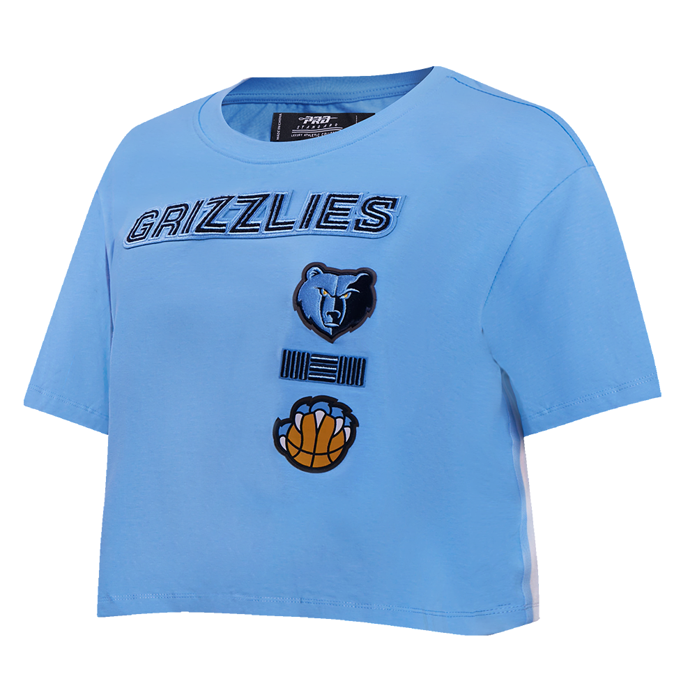 NBA MEMPHIS GRIZZLIES RETRO CLASSIC WOMEN'S BOXY TEE (UNIVERSITY BLUE)