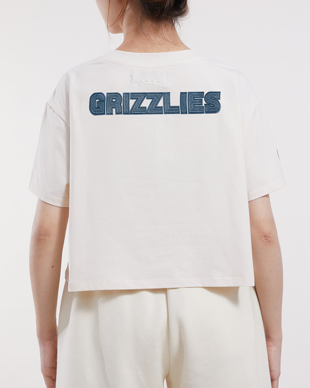 NBA MEMPHIS GRIZZLIES VARSITY BLUES WOMEN'S BOXY TEE (LINEN)
