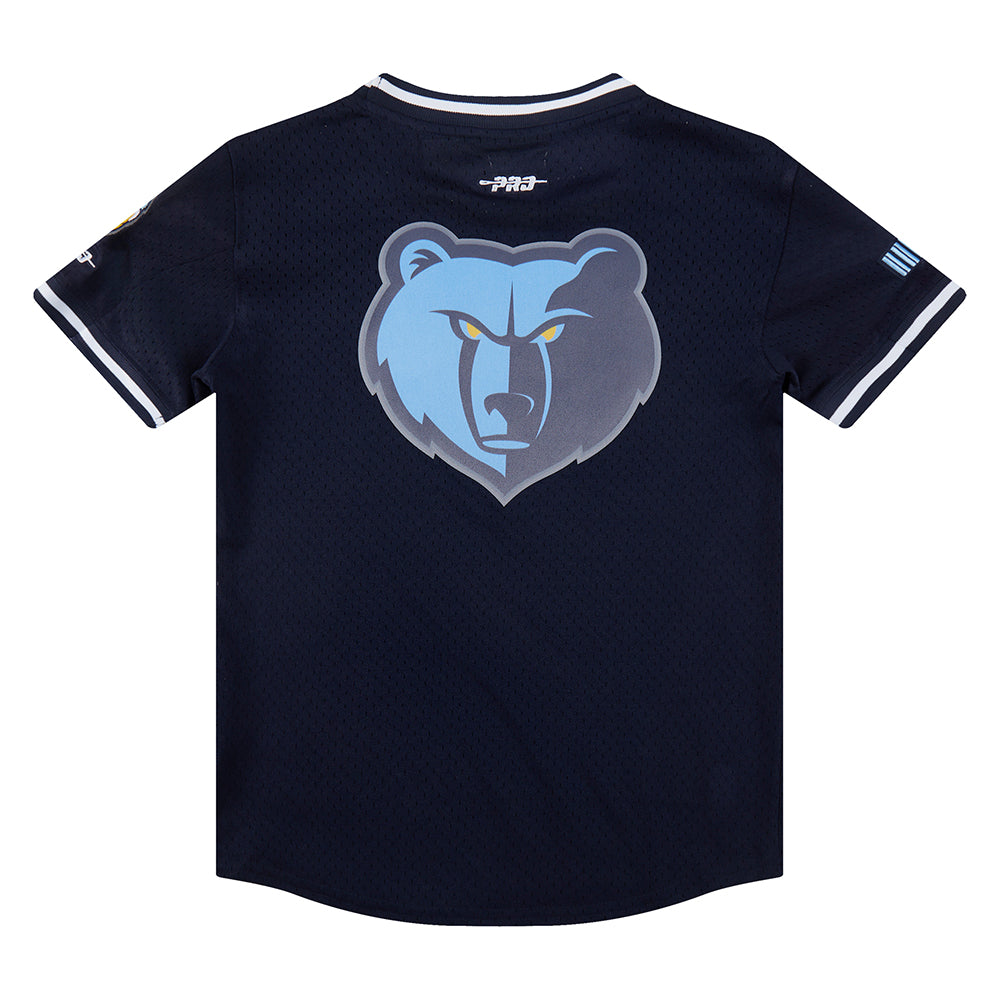NBA MEMPHIS GRIZZLIES CLASSIC BIG BOYS SHORT SLEEVE MESH TEE (MIDNIGHT NAVY)