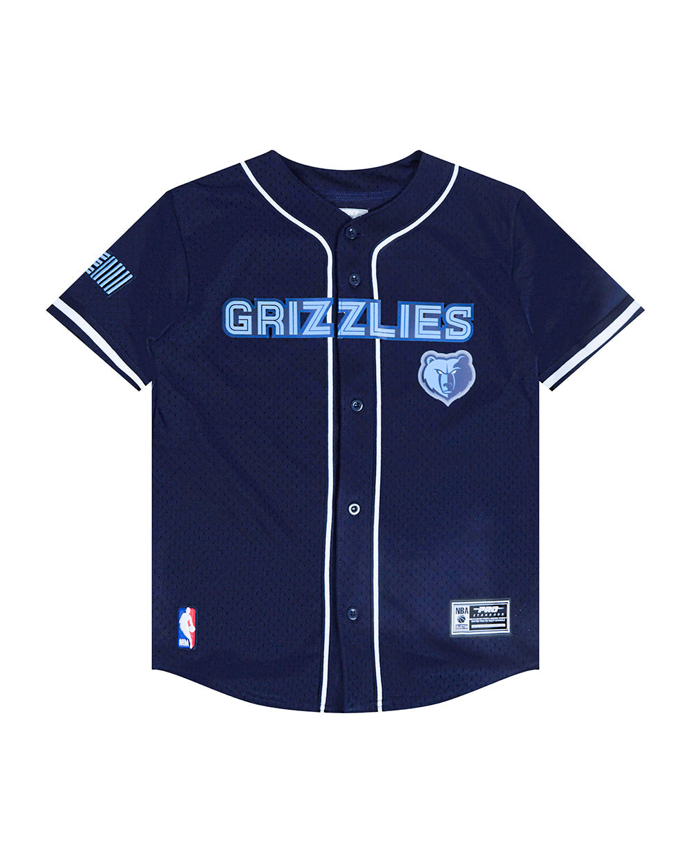 NBA MEMPHIS GRIZZLIES CLASSIC CHEMISE BOUTONNÉE EN FILET POUR GARÇON JUNIOR (MARINE MINUIT)