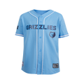 NBA MEMPHIS GRIZZLIES CLASSIC BIG BOY'S MESH BUTTON DOWN SHIRT (UNIVERSITY BLUE)