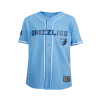 NBA MEMPHIS GRIZZLIES CLASSIC BIG BOY'S MESH BUTTON DOWN SHIRT (UNIVERSITY BLUE)