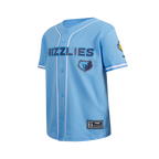 NBA MEMPHIS GRIZZLIES CLASSIC BIG BOY'S MESH BUTTON DOWN SHIRT (UNIVERSITY BLUE)