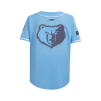 NBA MEMPHIS GRIZZLIES CLASSIC BIG BOY'S MESH BUTTON DOWN SHIRT (UNIVERSITY BLUE)