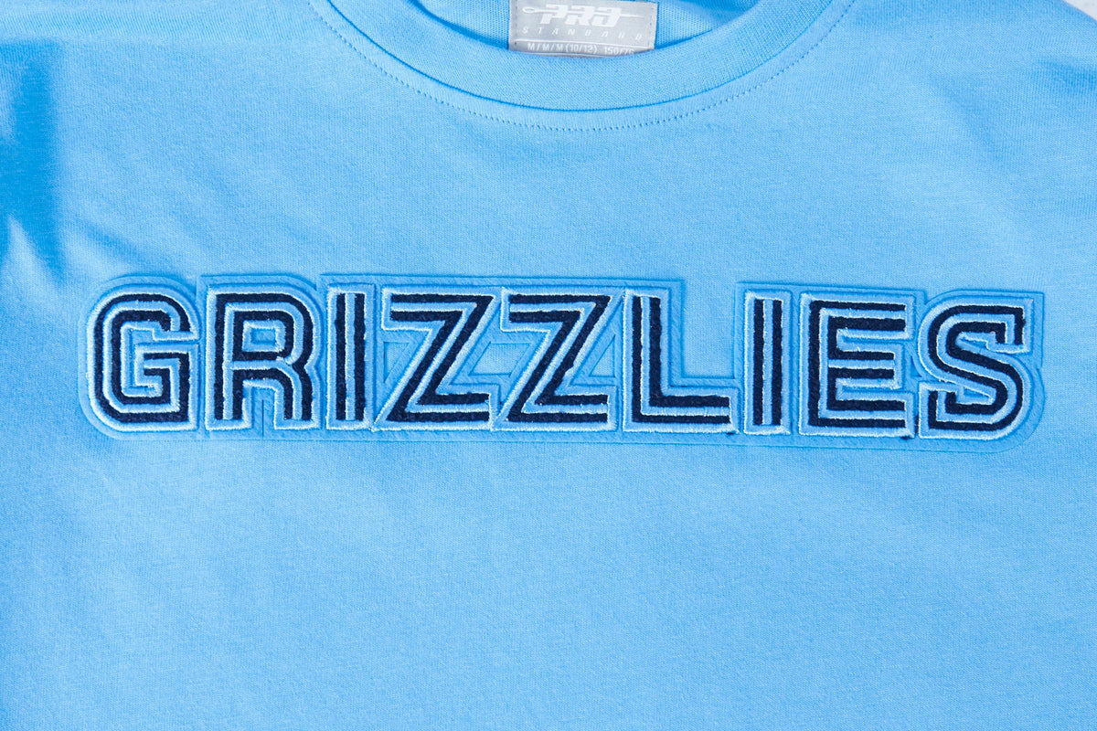 NBA MEMPHIS GRIZZLIES CLASSIC BIG BOY'S SINGLE JERSEY TEE (UNIVERSITY BLUE)