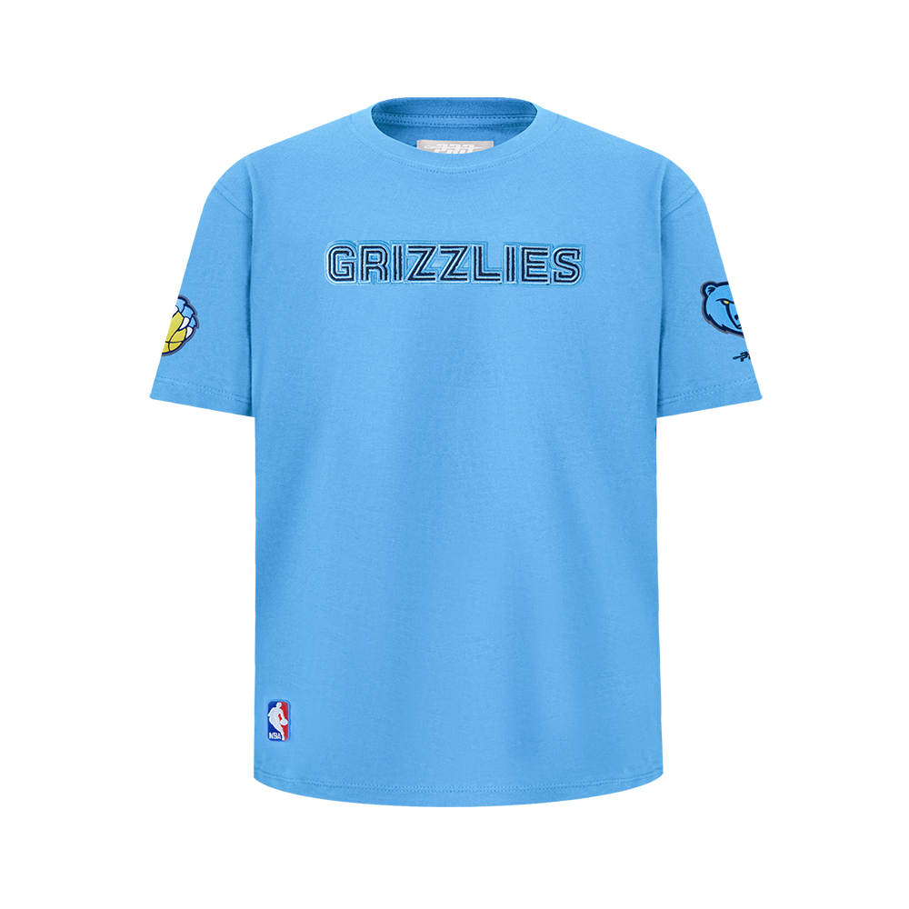 NBA MEMPHIS GRIZZLIES CLASSIC BIG BOY'S SINGLE JERSEY TEE (UNIVERSITY BLUE)