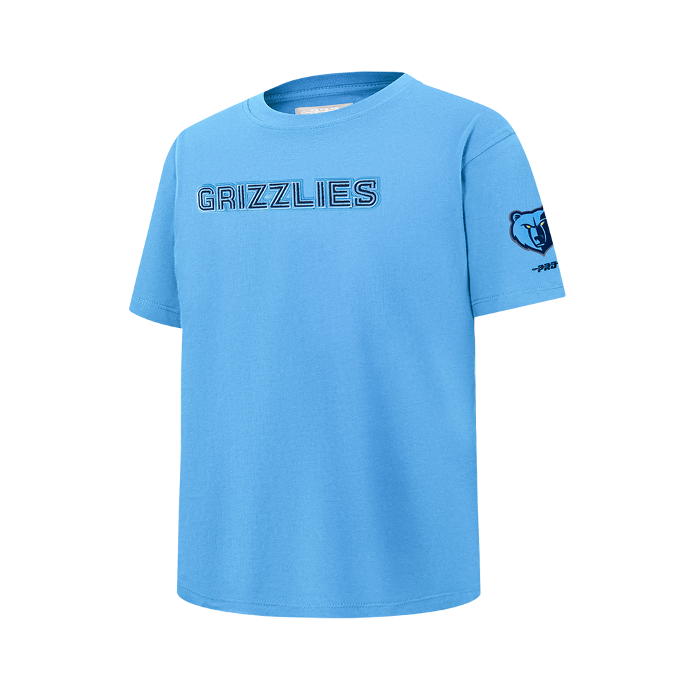 NBA MEMPHIS GRIZZLIES CLASSIC BIG BOYS SINGLE JERSEY TEE (UNIVERSITY BLUE)