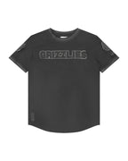 NBA MEMPHIS GRIZZLIES TRIPLE BLACK BIG BOY'S SHORT SLEEVE STRIPED RIB TEE (JET BLACK)