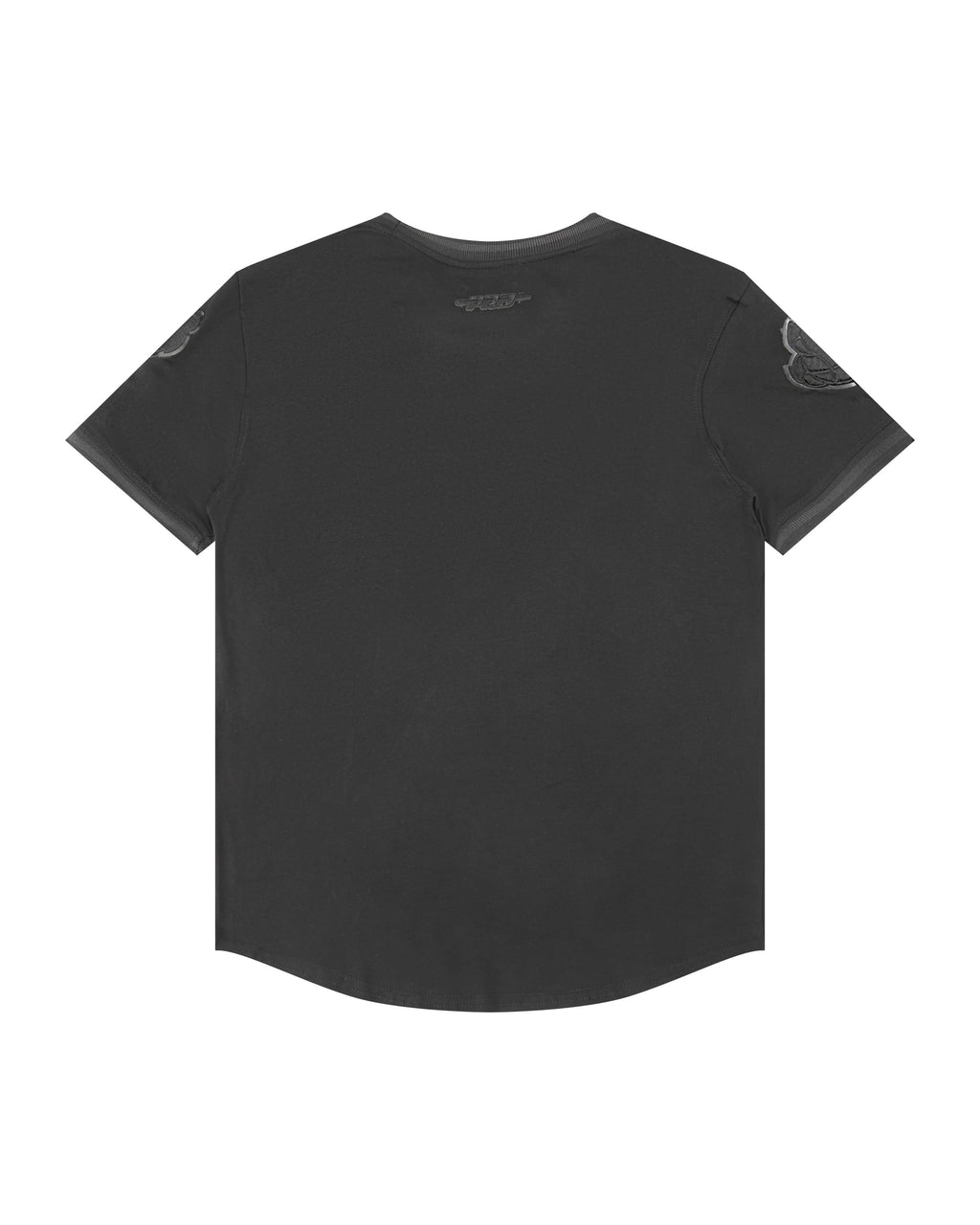 NBA MEMPHIS GRIZZLIES TRIPLE BLACK BIG BOY'S SHORT SLEEVE STRIPED RIB TEE (JET BLACK)
