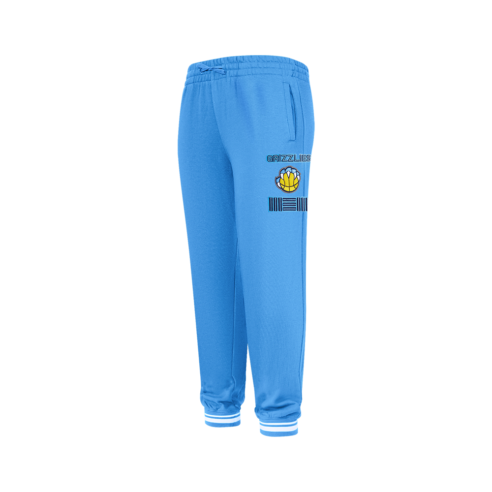 NBA MEMPHIS GRIZZLIES RETRO CLASSIC PANTALON OUATÉ EN MOLLETON CÔTELÉ POUR GARÇON JUNIOR (BLEU UNIVERSITÉ)