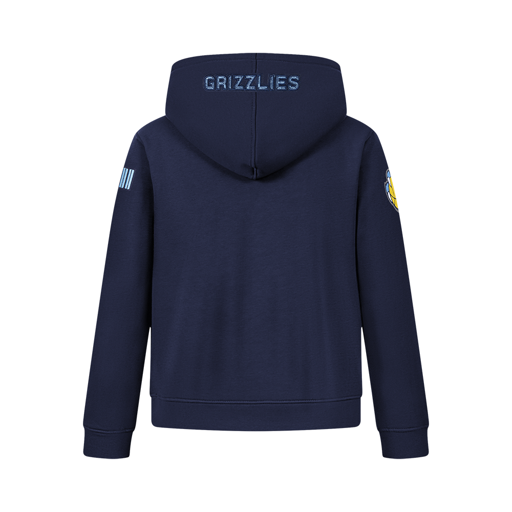 NBA MEMPHIS GRIZZLIES CLASSIC CHANDAIL À CAPUCHON EN MOLLETON À GLISSIÈRE POUR GARÇON JUNIOR (MARINE MINUIT)