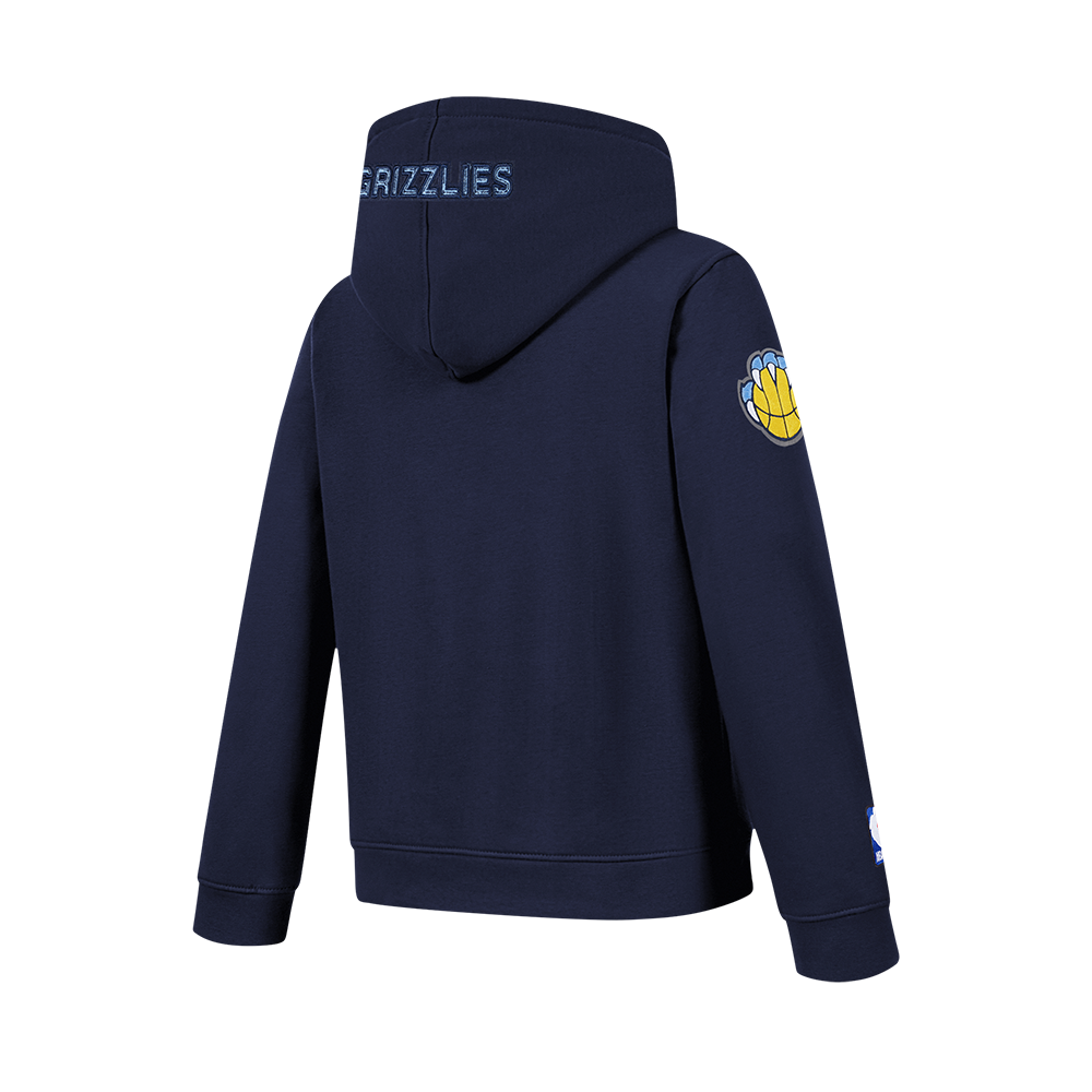 NBA MEMPHIS GRIZZLIES CLASSIC CHANDAIL À CAPUCHON EN MOLLETON À GLISSIÈRE POUR GARÇON JUNIOR (MARINE MINUIT)