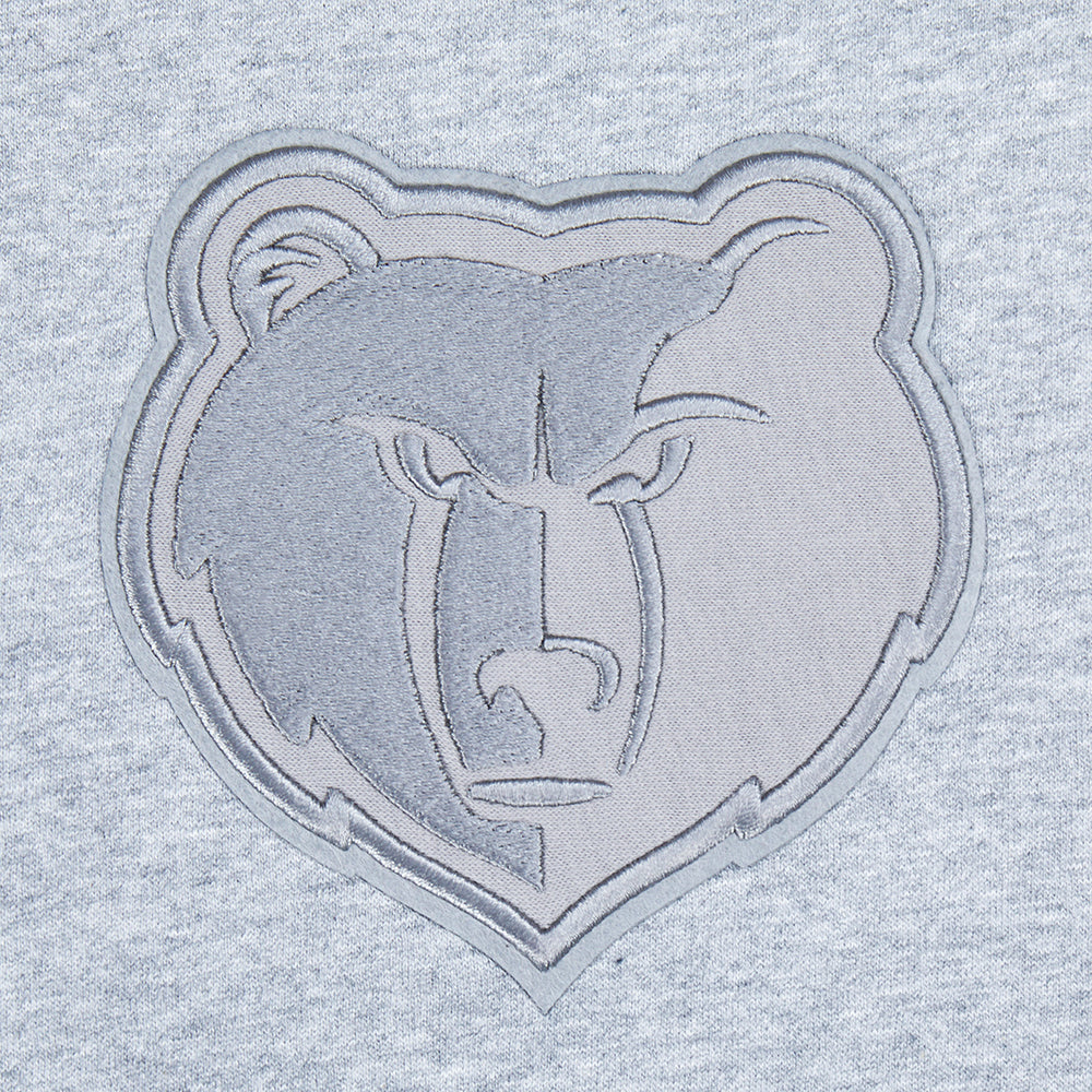 NBA MEMPHIS GRIZZLIES NEUTRAL BIG BOY'S FLC CREWNECK (DARK HEATHER GRAY)