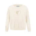 NBA MEMPHIS GRIZZLIES NEUTRAL BIG BOY'S FLEECE CREWNECK (EGGSHELL)