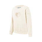 NBA MEMPHIS GRIZZLIES NEUTRAL BIG BOY'S FLEECE CREWNECK (EGGSHELL)