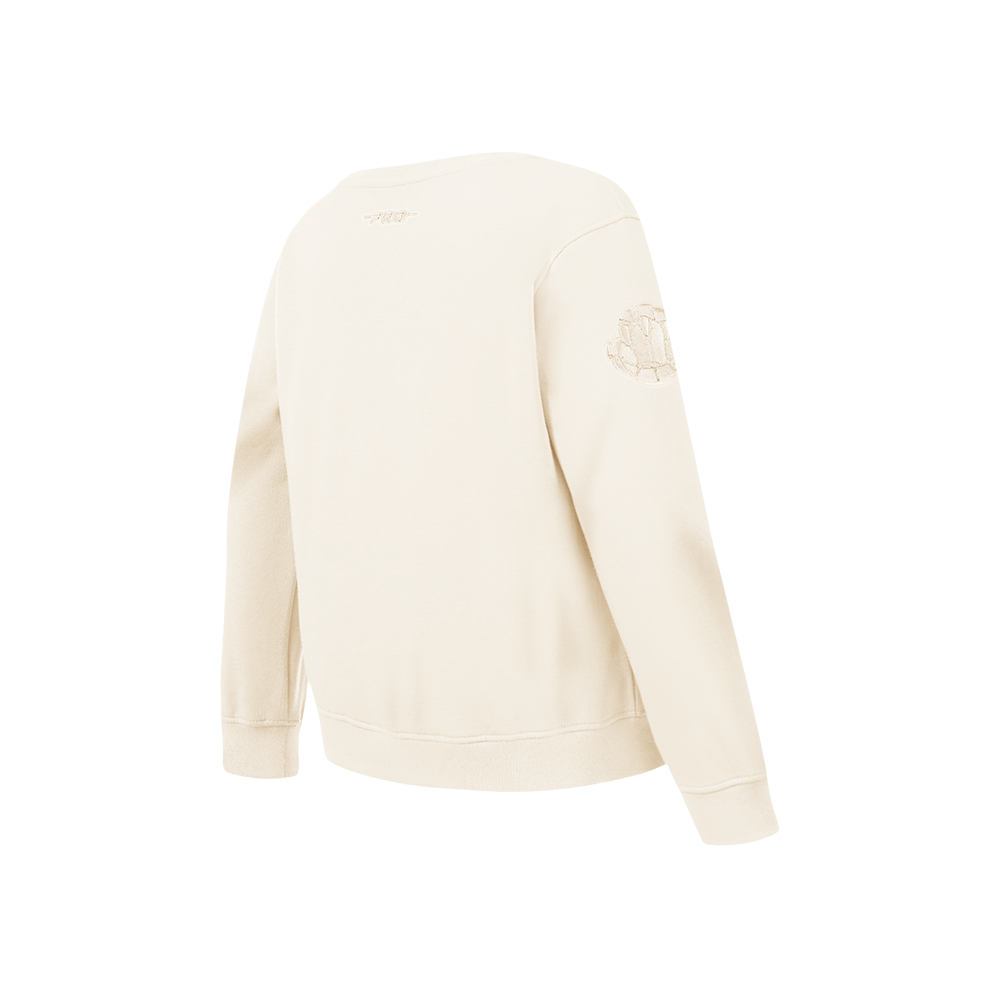 NBA MEMPHIS GRIZZLIES NEUTRAL BIG BOY'S FLEECE CREWNECK (EGGSHELL)