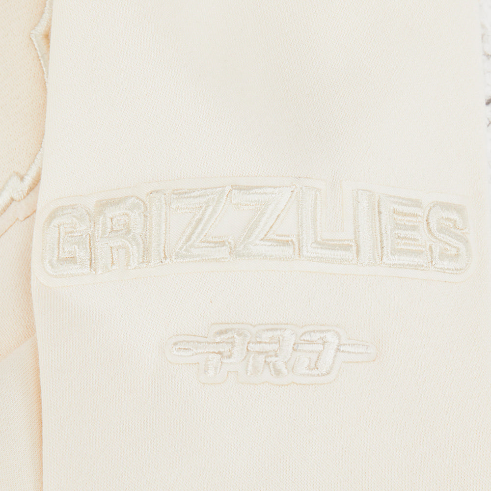 NBA MEMPHIS GRIZZLIES NEUTRAL BIG BOY'S FLEECE CREWNECK (EGGSHELL)