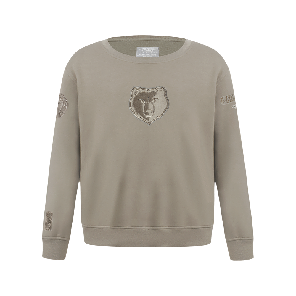 NBA MEMPHIS GRIZZLIES NEUTRAL CHANDAIL À COL ROND EN MOLLETON POUR GARÇON JUNIOR (TAUPE)