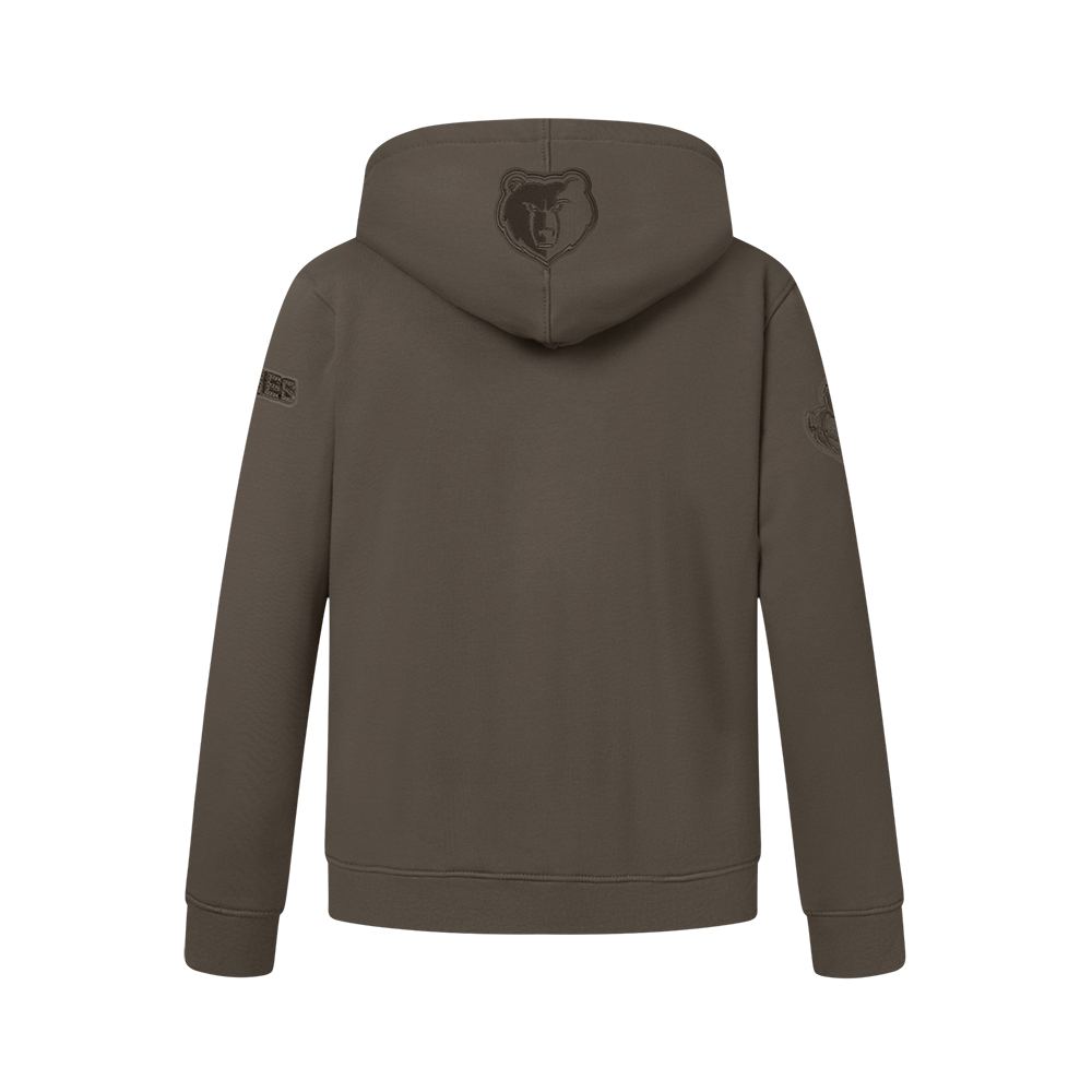 NBA MEMPHIS GRIZZLIES NEUTRAL BIG BOY'S FLC PO HOODIE (DARK TAUPE)