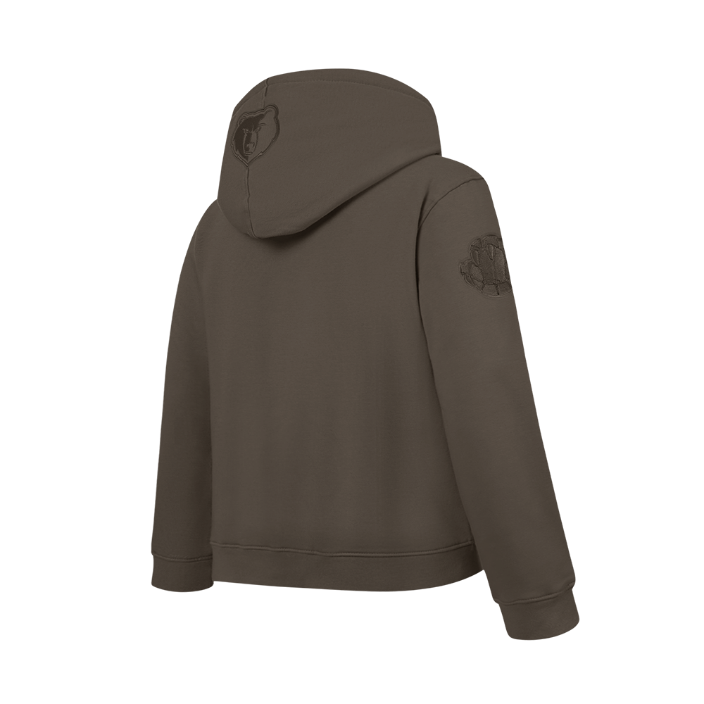 NBA MEMPHIS GRIZZLIES NEUTRAL BIG BOY'S FLC PO HOODIE (DARK TAUPE)