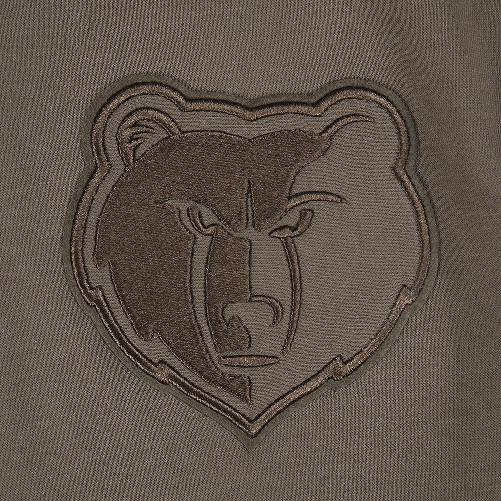 NBA MEMPHIS GRIZZLIES NEUTRAL BIG BOY'S FLC PO HOODIE (DARK TAUPE)