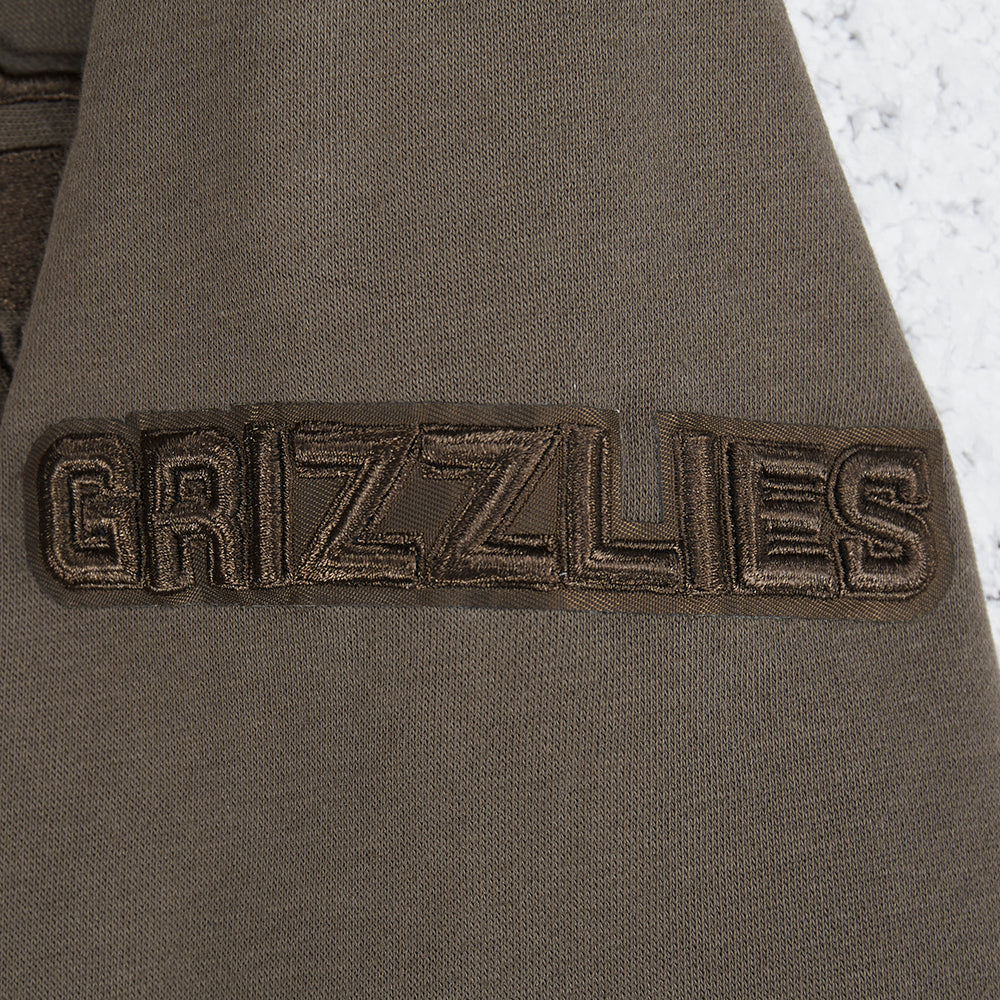 NBA MEMPHIS GRIZZLIES NEUTRAL BIG BOY'S FLC PO HOODIE (DARK TAUPE)