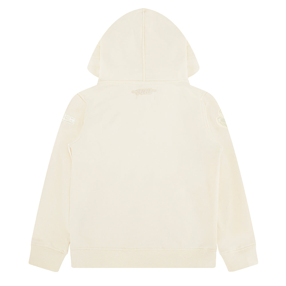 NBA MEMPHIS GRIZZLIES NEUTRAL BIG BOYS FLEECE PULLOVER HOODIE (EGGSHELL)