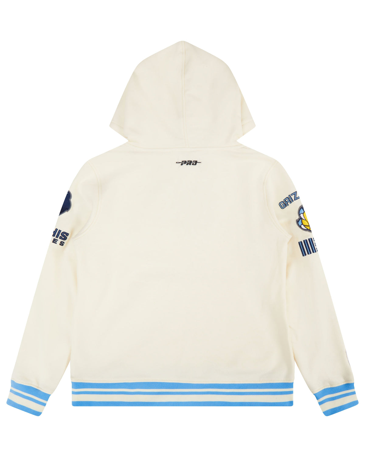 NBA MEMPHIS GRIZZLIES RETRO CLASSIC CHANDAIL À CAPUCHON EN MOLLETON CÔTELÉ POUR GARÇON JUNIOR (COQUILLE D'ŒUF/BLEU UNIVERSITÉ)
