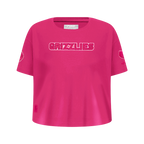 NBA MEMPHIS GRIZZLIES TRIPLE PINK BIG GIRL'S SHORT SLEEVE BOXY TEE (BEETROOT PURPLE)