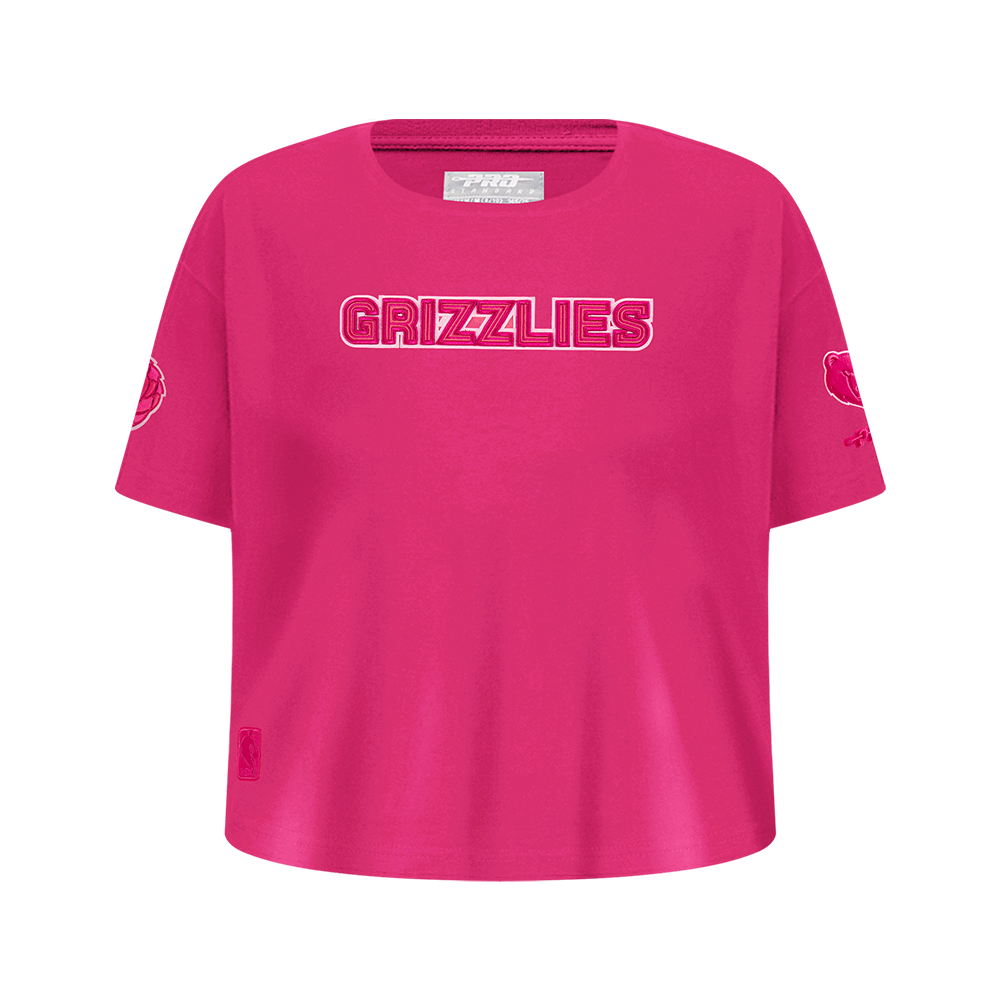 NBA MEMPHIS GRIZZLIES TRIPLE PINK BIG GIRL'S SHORT SLEEVE BOXY TEE (BEETROOT PURPLE)
