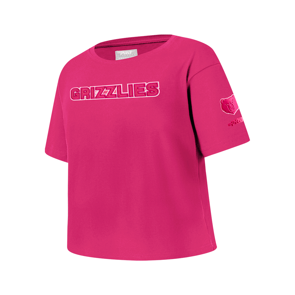 NBA MEMPHIS GRIZZLIES TRIPLE PINK BIG GIRL'S SHORT SLEEVE BOXY TEE (BEETROOT PURPLE)