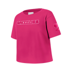 NBA MEMPHIS GRIZZLIES TRIPLE PINK BIG GIRL'S SHORT SLEEVE BOXY TEE (BEETROOT PURPLE)