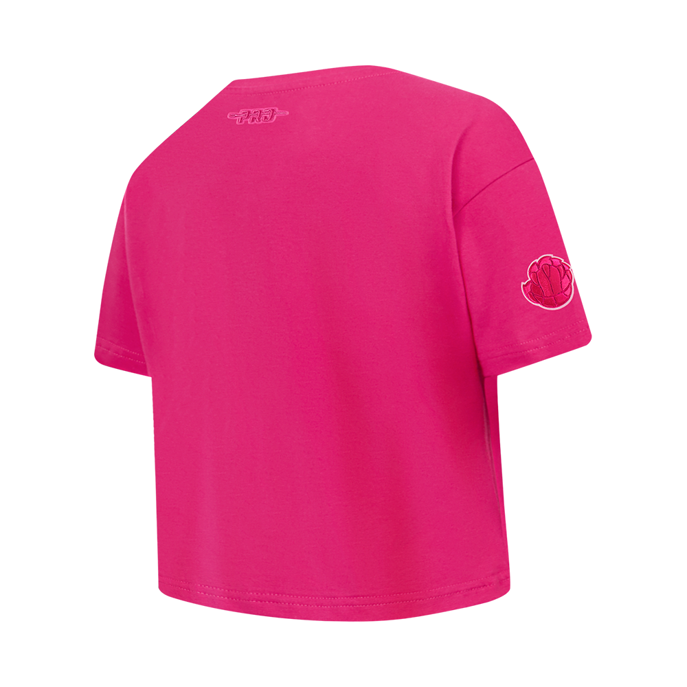 NBA MEMPHIS GRIZZLIES TRIPLE PINK BIG GIRL'S SHORT SLEEVE BOXY TEE (BEETROOT PURPLE)