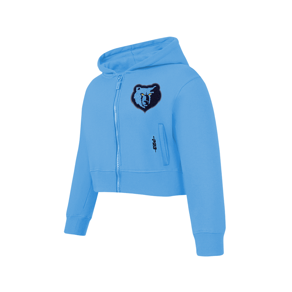 NBA MEMPHIS GRIZZLIES CLASSIC BIG GIRL'S FLC FZ HOODIE (UNIVERSITY BLUE)