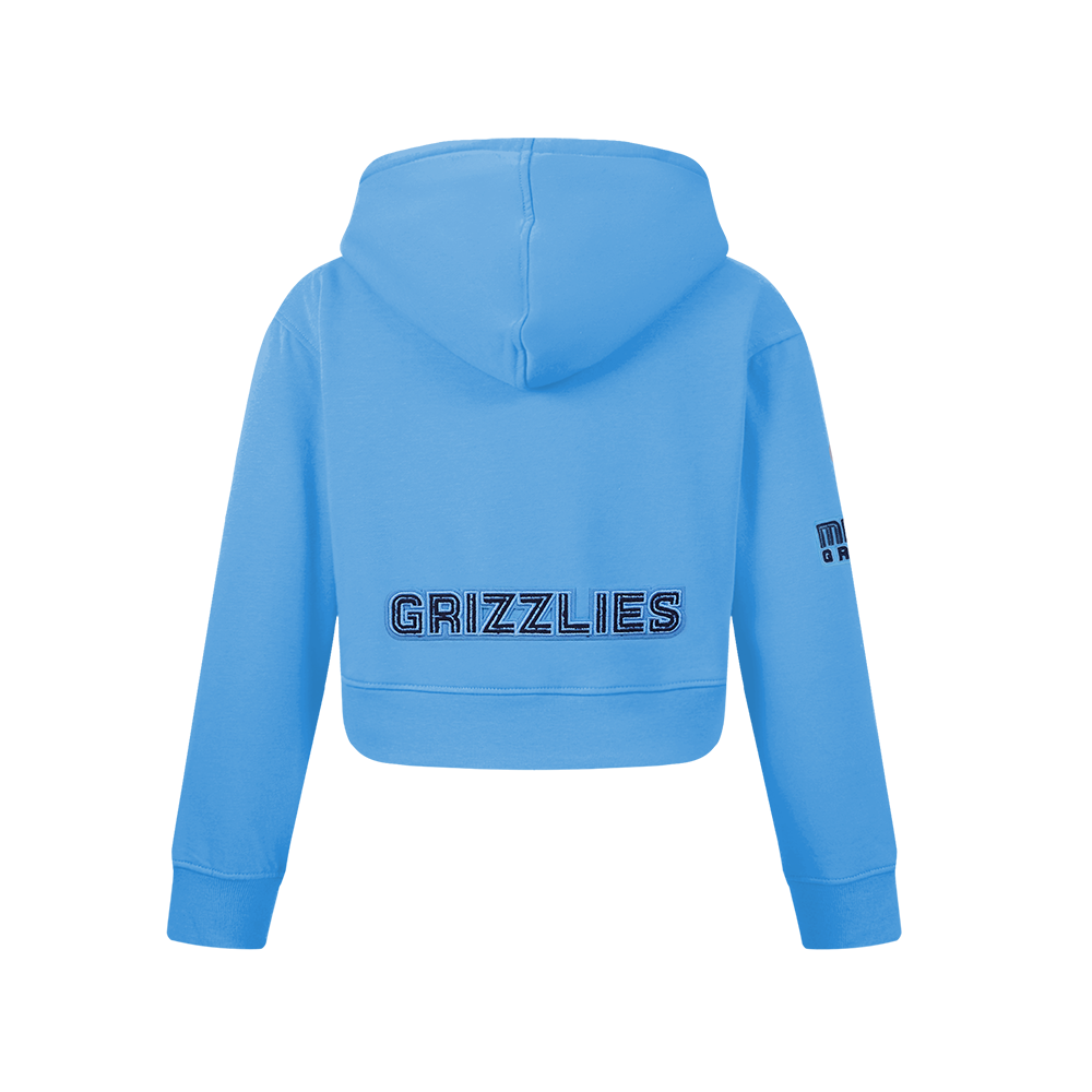NBA MEMPHIS GRIZZLIES CLASSIC BIG GIRL'S FLC FZ HOODIE (UNIVERSITY BLUE)
