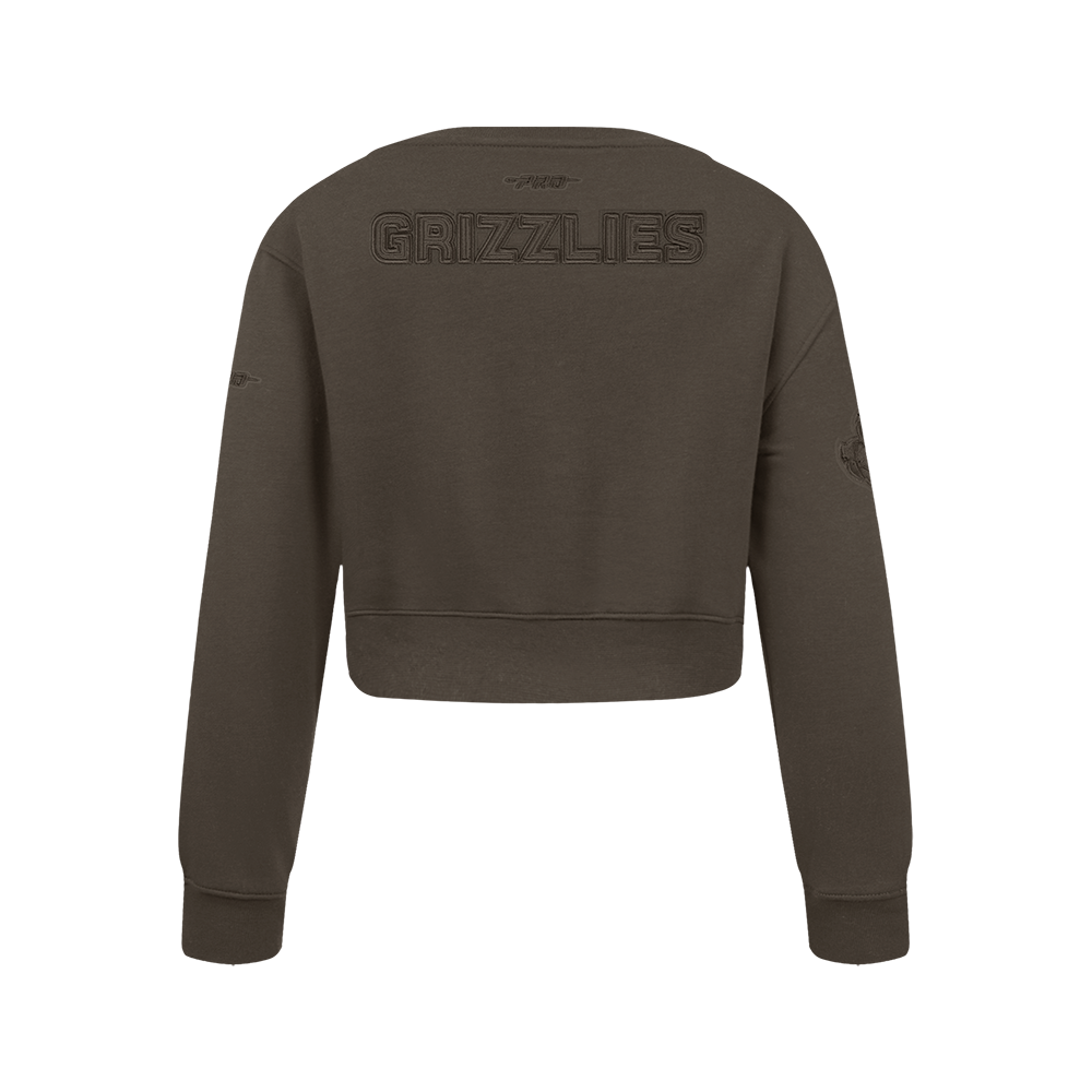 NBA MEMPHIS GRIZZLIES NEUTRAL CHANDAIL À COL ROND EN MOLLETON POUR FILLE JUNIOR (TAUPE FONCÉ)