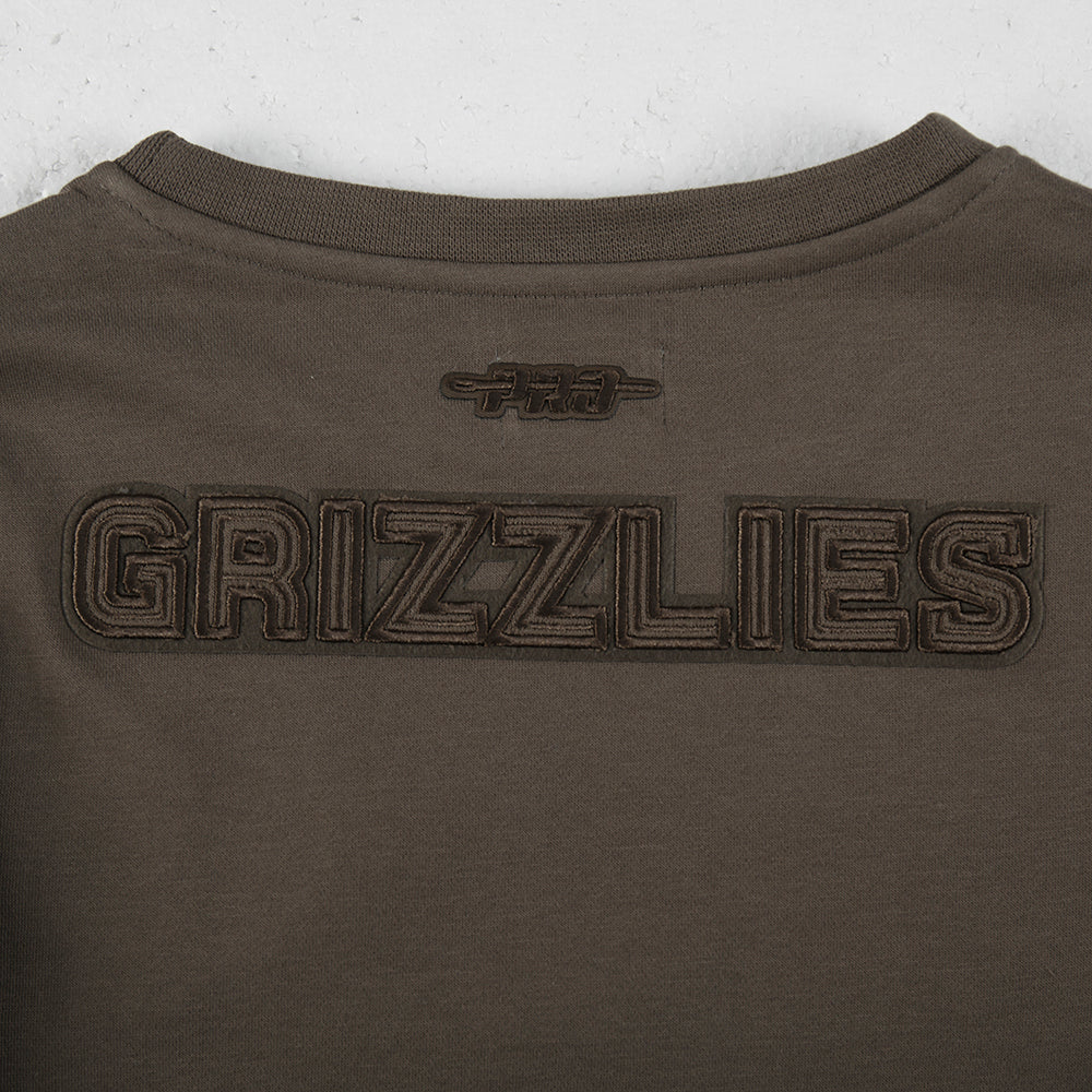 NBA MEMPHIS GRIZZLIES NEUTRAL CHANDAIL À COL ROND EN MOLLETON POUR FILLE JUNIOR (TAUPE FONCÉ)