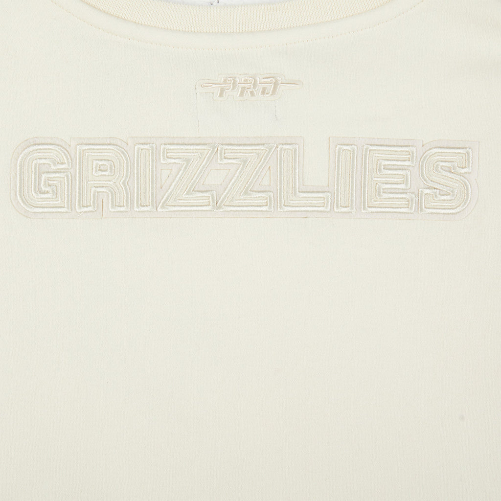 NBA MEMPHIS GRIZZLIES NEUTRAL CHANDAIL À COL ROND EN MOLLETON POUR FILLE JUNIOR (COQUILLE D'ŒUF)