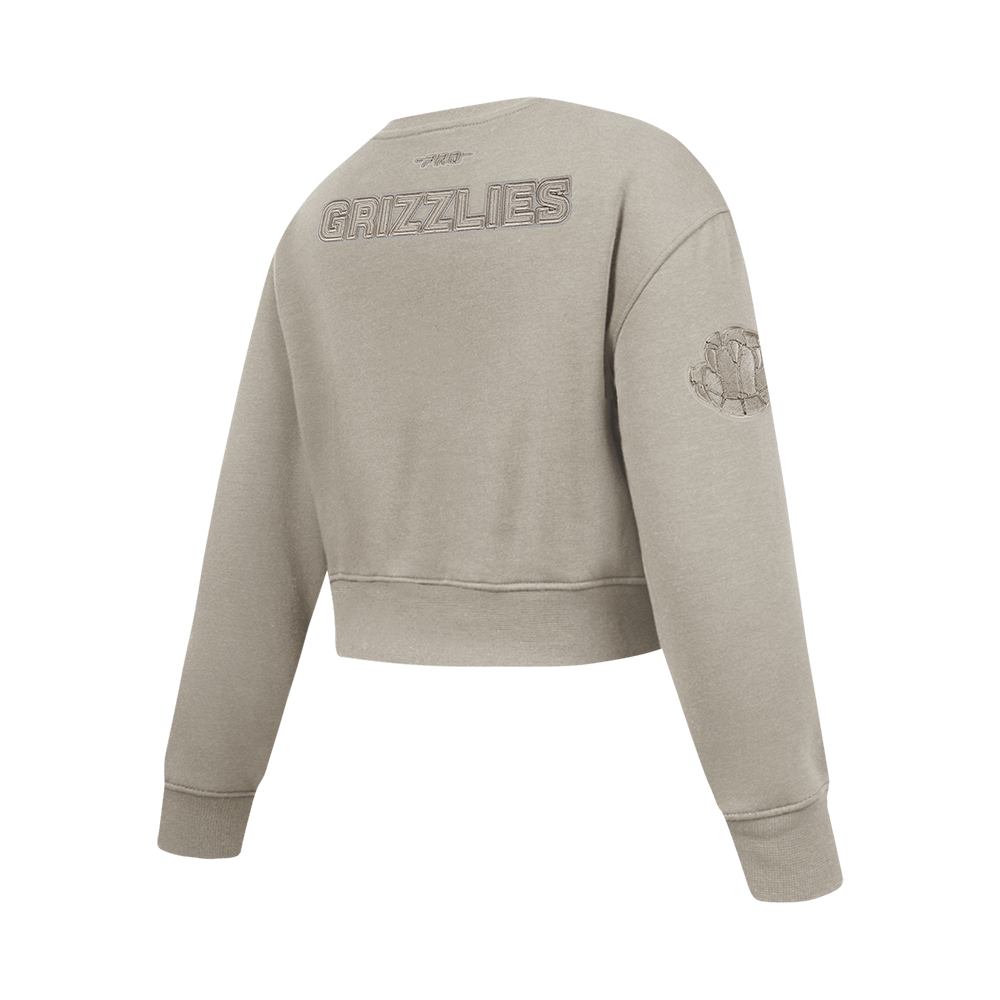 NBA MEMPHIS GRIZZLIES NEUTRAL CHANDAIL À COL ROND EN MOLLETON POUR FILLE JUNIOR (TAUPE)