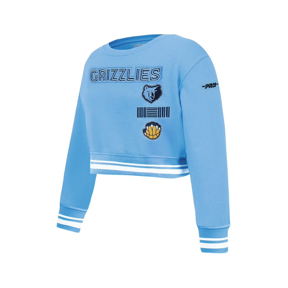 NBA MEMPHIS GRIZZLIES RETRO CLASSIC CHANDAIL À COL ROND EN MOLLETON CÔTELÉ POUR FILLE JUNIOR (BLEU UNIVERSITÉ)