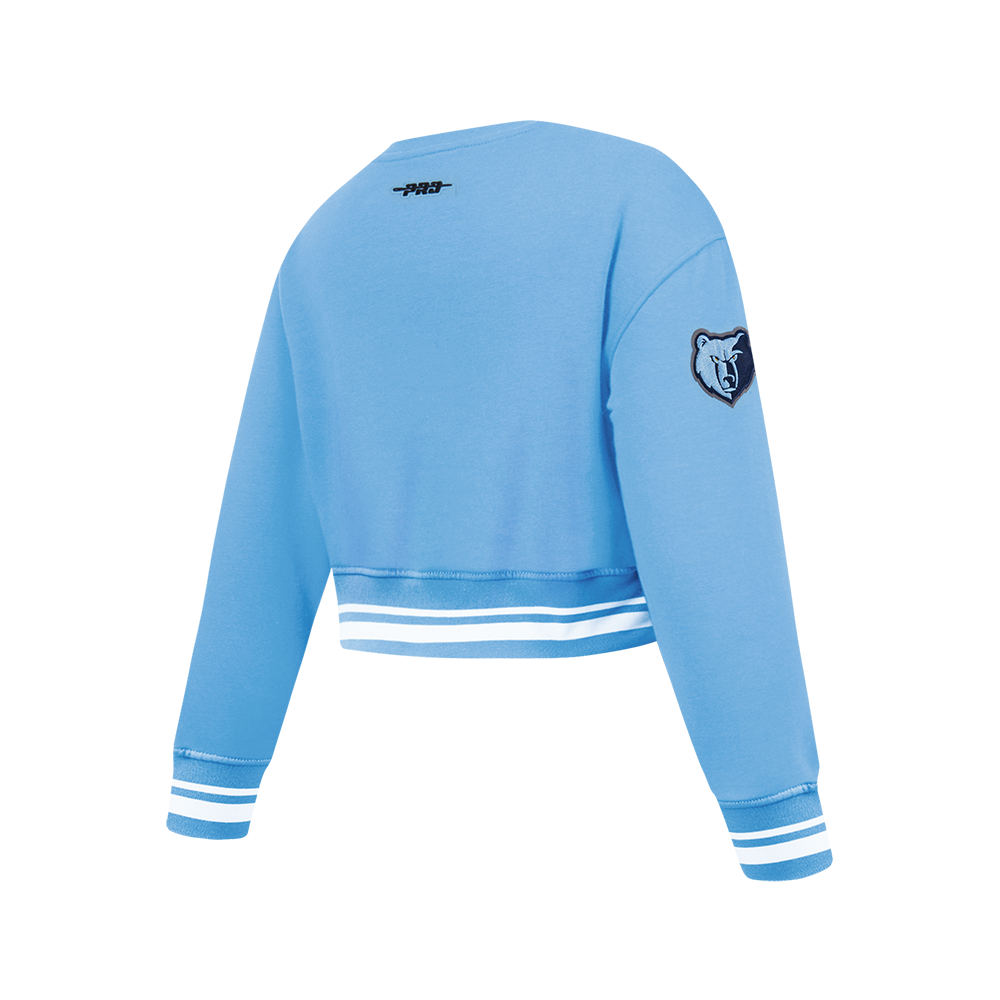 NBA MEMPHIS GRIZZLIES RETRO CLASSIC CHANDAIL À COL ROND EN MOLLETON CÔTELÉ POUR FILLE JUNIOR (BLEU UNIVERSITÉ)