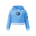 NBA MEMPHIS GRIZZLIES RETRO CLASSIC CHANDAIL À CAPUCHON EN MOLLETON CÔTELÉ POUR FILLE JUNIOR (BLEU UNIVERSITÉ)