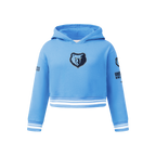 NBA MEMPHIS GRIZZLIES RETRO CLASSIC CHANDAIL À CAPUCHON EN MOLLETON CÔTELÉ POUR FILLE JUNIOR (BLEU UNIVERSITÉ)