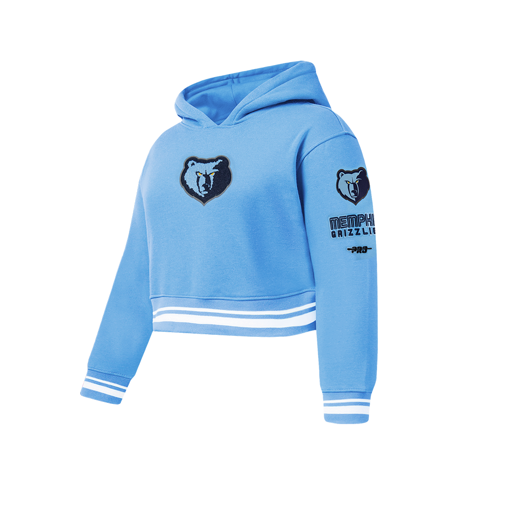 NBA MEMPHIS GRIZZLIES RETRO CLASSIC CHANDAIL À CAPUCHON EN MOLLETON CÔTELÉ POUR FILLE JUNIOR (BLEU UNIVERSITÉ)
