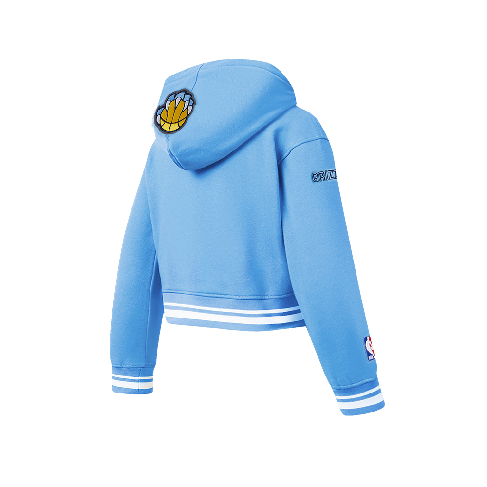 NBA MEMPHIS GRIZZLIES RETRO CLASSIC CHANDAIL À CAPUCHON EN MOLLETON CÔTELÉ POUR FILLE JUNIOR (BLEU UNIVERSITÉ)