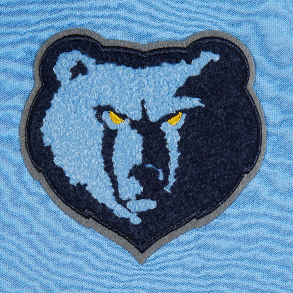 NBA MEMPHIS GRIZZLIES RETRO CLASSIC CHANDAIL À CAPUCHON EN MOLLETON CÔTELÉ POUR FILLE JUNIOR (BLEU UNIVERSITÉ)