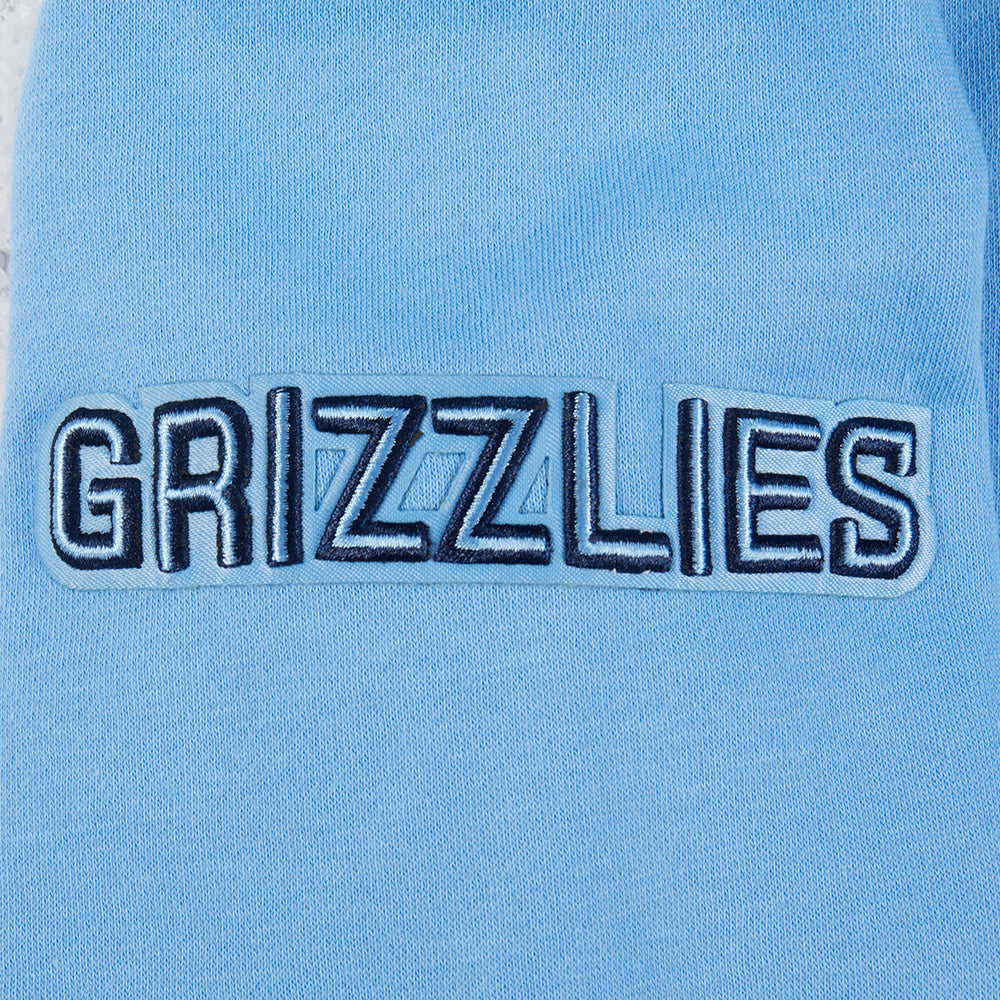 NBA MEMPHIS GRIZZLIES RETRO CLASSIC CHANDAIL À CAPUCHON EN MOLLETON CÔTELÉ POUR FILLE JUNIOR (BLEU UNIVERSITÉ)