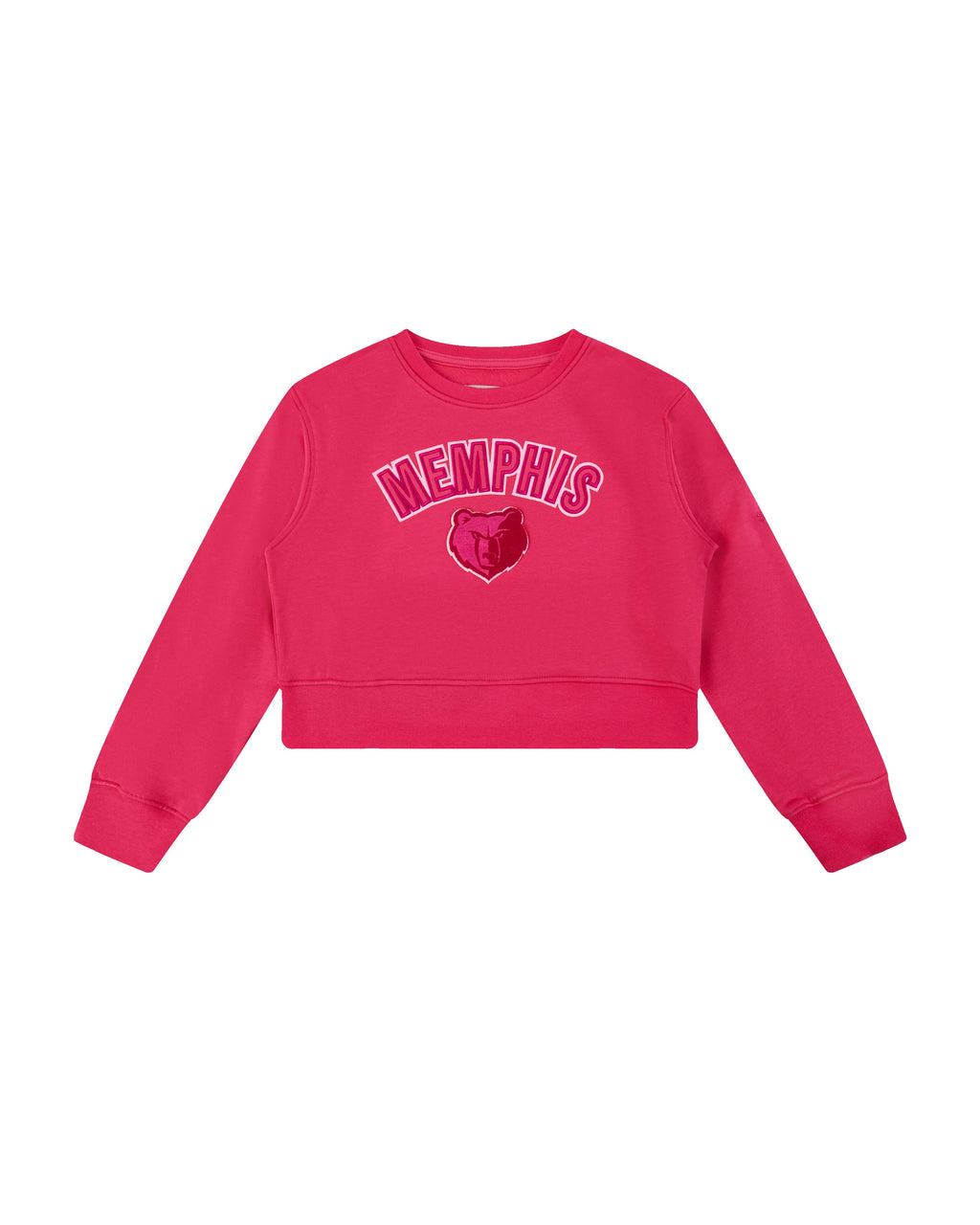 NBA MEMPHIS GRIZZLIES TRIPLE PINK BIG GIRL'S FLC CREWNECK (BEETROOT PURPLE)