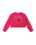 NBA MEMPHIS GRIZZLIES TRIPLE PINK BIG GIRL'S FLC CREWNECK (BEETROOT PURPLE)